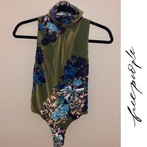 Free People highneck sleeveless bodysuit -XSmall